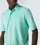 Хлопковая поло из махровой ткани Fedeli, Light Green - фото 5