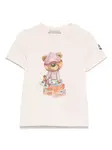 Футболка с принтом Moncler Enfant, розовый - фото