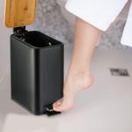 Бак с педалью Relaxdays, черный - фото 5