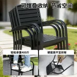 Комплект садовой мебели Baying, 6 классических стульев Buck, прямоугольный стол 120х80 см, с горизонтальными полосками - фото 5