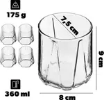 Стакан для напитков и напитков 360 мл 4 шт. KADAX - фото 3