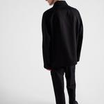 Куртка с прямым подолом и треугольным логотипом PRADA, черный - фото 5