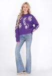 Большой свитер IZIA, фиолетовый - фото 4