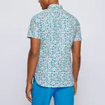 Футболка мужская синяя HUGO BOSS - фото 3