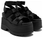 Сандалии (WMNS) UGG GoldenRise Platform Sandals 'Black' - фото 2