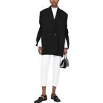 Crepe Cigarette Trousers Alexander McQueen, белый - фото 4