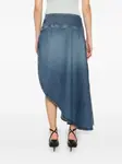 Юбка миди асимметричного кроя Alaïa, синий - фото 4