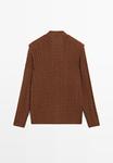 Кардиган Massimo Dutti BUTTONED LONG SLEEVE WITH , Brown - фото 7