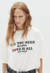 Футболка PULL&BEAR Print T-shirt, White - фото 4