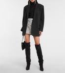 Джинсовая мини-юбка Marant Etoile, Light Grey - фото 2