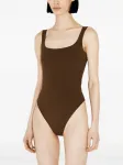Боди с эластичным дизайном ENTIRE STUDIOS, коричневый - фото
