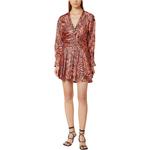 PINKO Abstract print Flared Shirt Minidress - фото 5