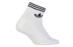 Носки унисекс Adidas Originals Trefoil Ankle Socks 3 Pairs, белый - фото 2