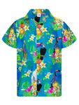 Рубашка King Kameha Parrot Cockatoo, бирюзовый - фото