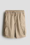 Шорты-Карго из твила H&M, бежевый - фото