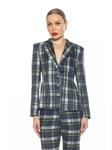 Гвен Блейзер ALEXIA ADMOR, цвет blue plaid - фото