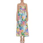 Летнее платье макси в синих тонах с ярусами Fore Collection - фото 3