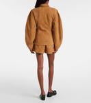 Замшевая рубашка Rotate, Tan - фото 3