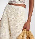 Юбка макси Rayure крючком из хлопка SIR, слоновая кость - фото 4