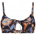 Верх бикини Seafolly Women's Silkroad Drawstring Keyhole Bralette, черный - фото