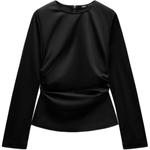 Футболка Trf черная женская ZARA - фото