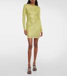 Мини-платье, украшенное кристаллами Stella McCartney, Lime - фото 2