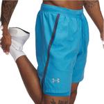 Under Armour Мужские шорты Launch Run 7" 2-in-1, Ether Blue/Downpour Gray/Reflective - фото