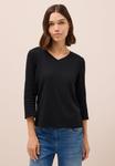 Топ Cecil BASIC V-NECK, Schwarz/Black - фото