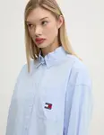 Хлопковая рубашка Tommy Jeans, синий - фото 5