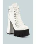 Ботинки Boogie на высокой платформе со шнуровкой London Rag, белый - фото 3