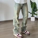 Джинсы унисекс 24h7, желтый синий rusty dye - фото 6