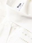 MSGM платье-рубашка с английской вышивкой, белый - фото 5