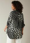Блузка на пуговицах DOGTOOTH TAB SLEEVE Evans, черный - фото 5