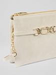 Клатч Cleo из замши слэш с пряжкой snaffle L.K.Bennett, Cream - фото 4