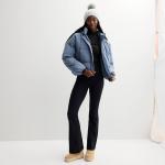 Женский пуховик оверсайз с капюшоном Sebby, бежевый - фото 4