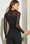 Блуза Lipsy LONG SLEEVE HIGH NECK, Black - фото 3