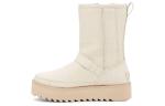 Угги женские UGG Classic Rebel Biker, белый - фото