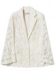 Кружевной пиджак TWINSET, белый - фото