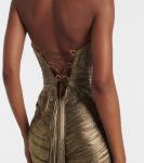 Платье-бюстье из шелка Алессандры со сборками Maria Lucia Hohan, Obsidian - фото 6