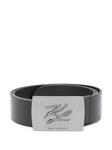 Karl Lagerfeld кожаный ремень, черный - фото