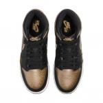 1 Retro High OG Черный металлик Золотой GS Jordan, черный - фото 4