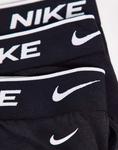 Черные хлопковые эластичные трусы из трех пар Nike - фото 4