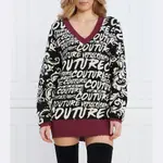 Свитер обычного кроя Versace, черный - фото