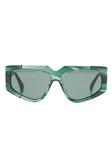 Солнцезащитные очки в массивной оправе Max Mara Eyewear, зеленый - фото