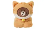 Плюшевая игрушка LINE FRIENDS, коричневый Bear warm throw pillow - фото