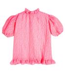 Топ из тафты Caroline Bosmans, розовый - фото
