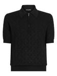 Dolce & Gabbana рубашка поло с жаккардовым логотипом, черный - фото