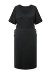 Платье из джерси DRAWSTRING WAIST SHORT SLEEVE Ulla Popken, черный - фото 5