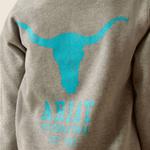 Толстовка с капюшоном для девочек цвета «меланжевый серый» ARIAT - фото 4