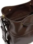 Drawstring leather bucket bag PINKO, коричневый - фото 3